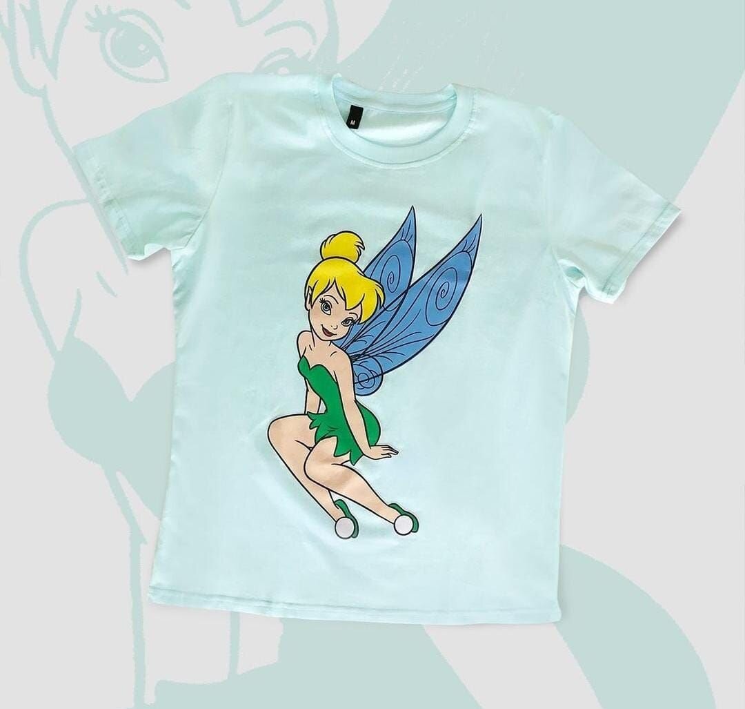 Polo oversize con estampado de Tinker Bell