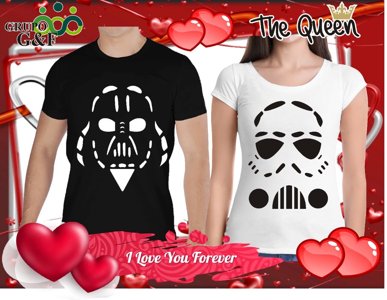 Polo de parejas estampado de Star Wars